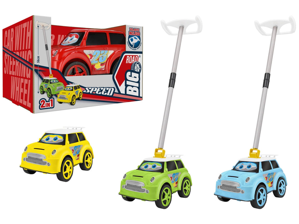 Big road auto 22cm con volante 4 assortimenti