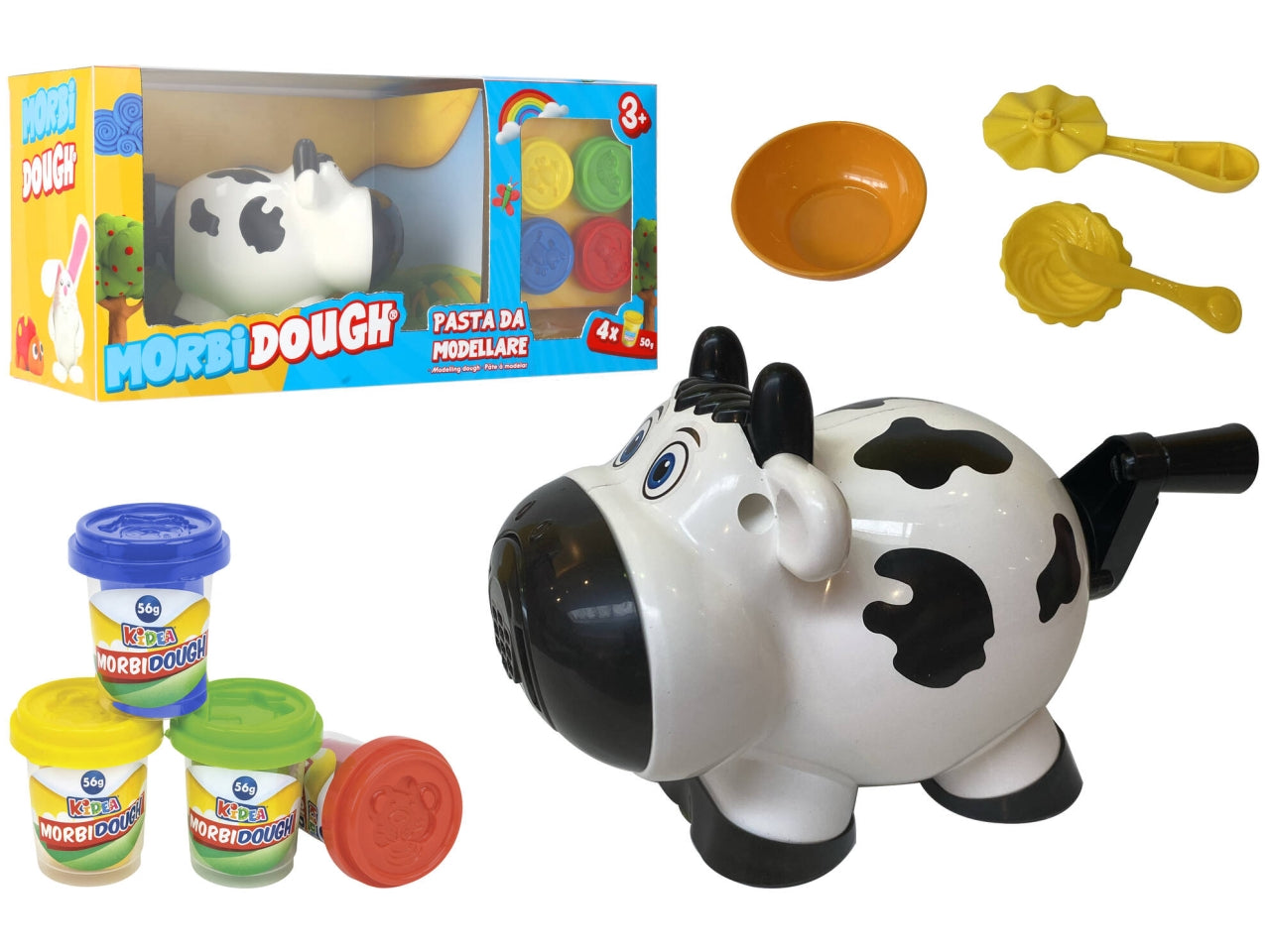Morbidough morbido mucca 4x50gr con accessori