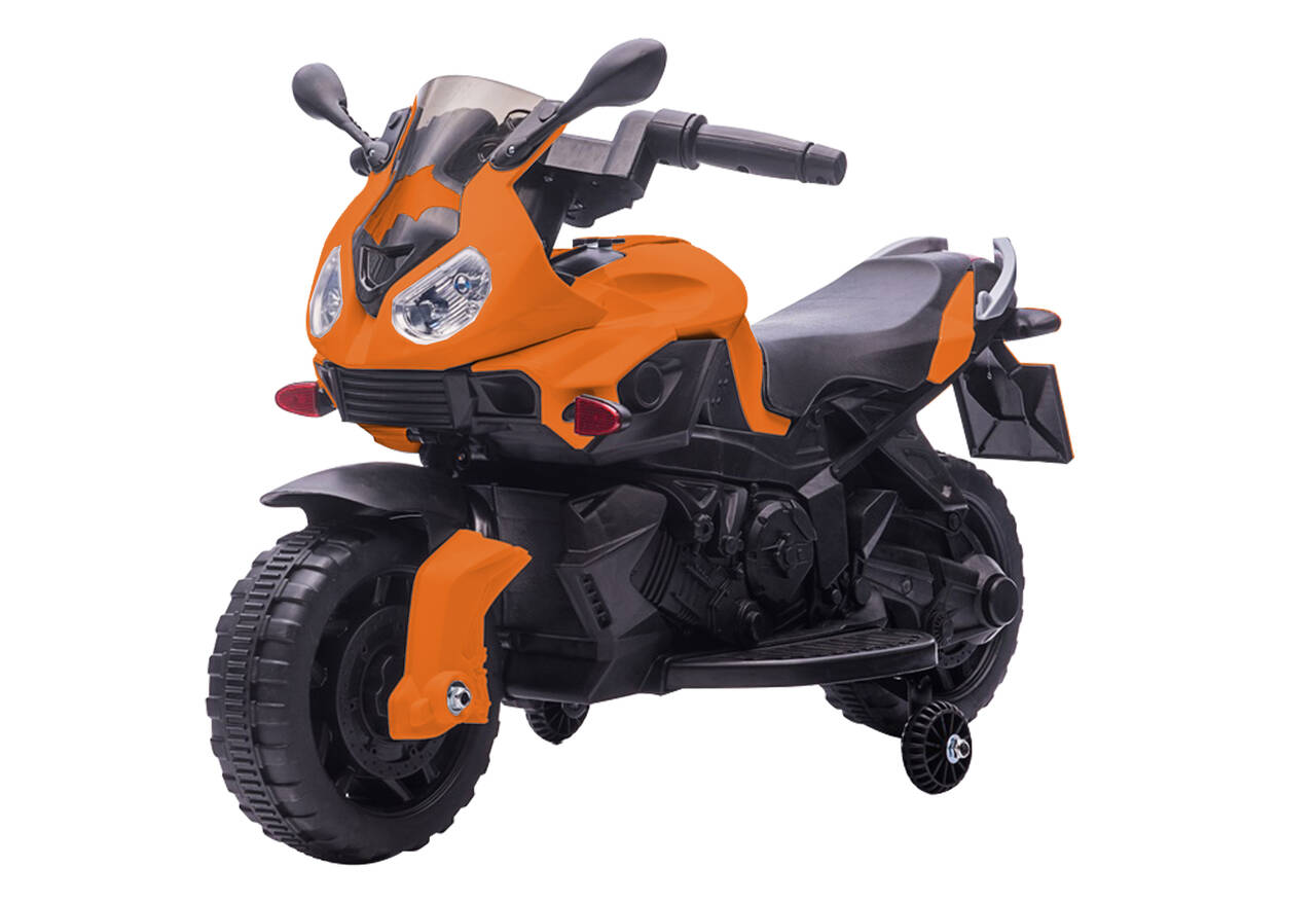 Moto elettrica 6v 4,0ah arancione 85x42x53cm