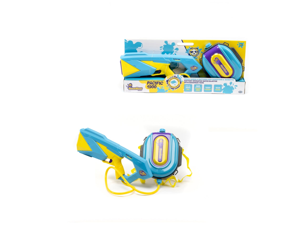Splashmatic - pacific 1900 spara acqua funzionante a batteria con zainetto 48x7x37cm