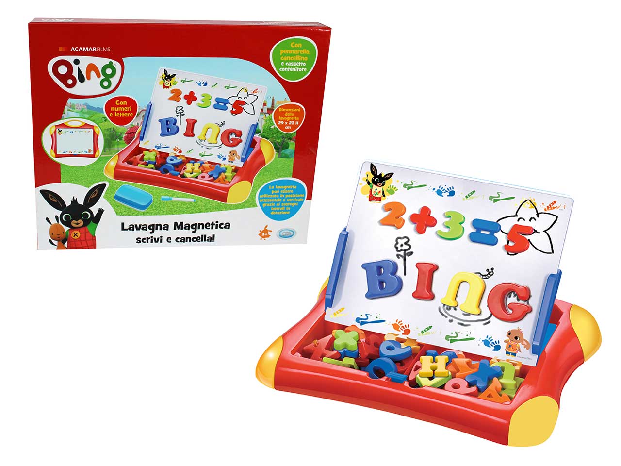 Bing lavagna magnetica a cassetto con accessori