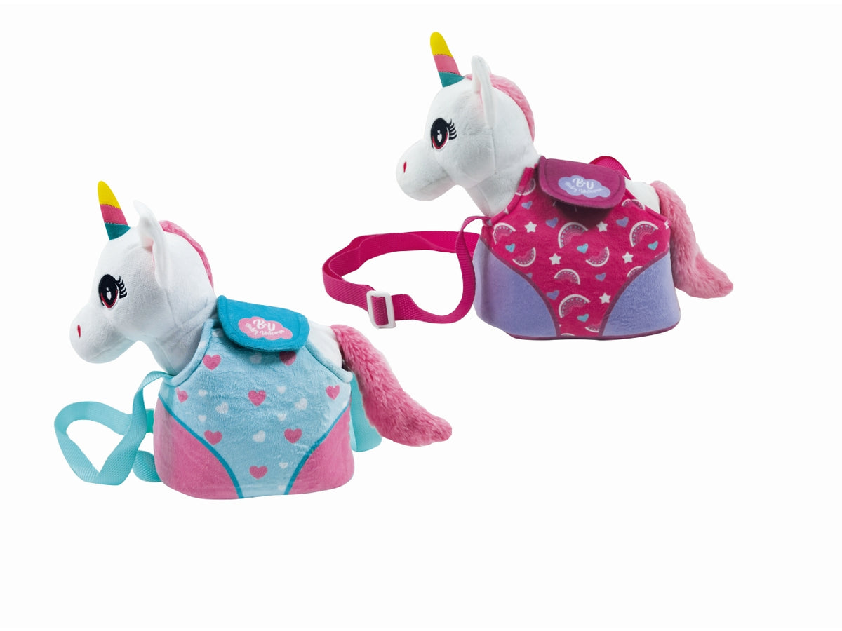 Baby unicorn - unicorno peluche 20cm con borsa glam