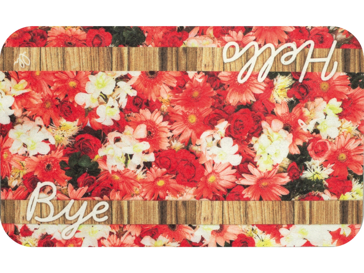 Zerbino in poliestere multicolor fantasia floreale per esterno 40x65 cm, Dream - Olivo Tappeti