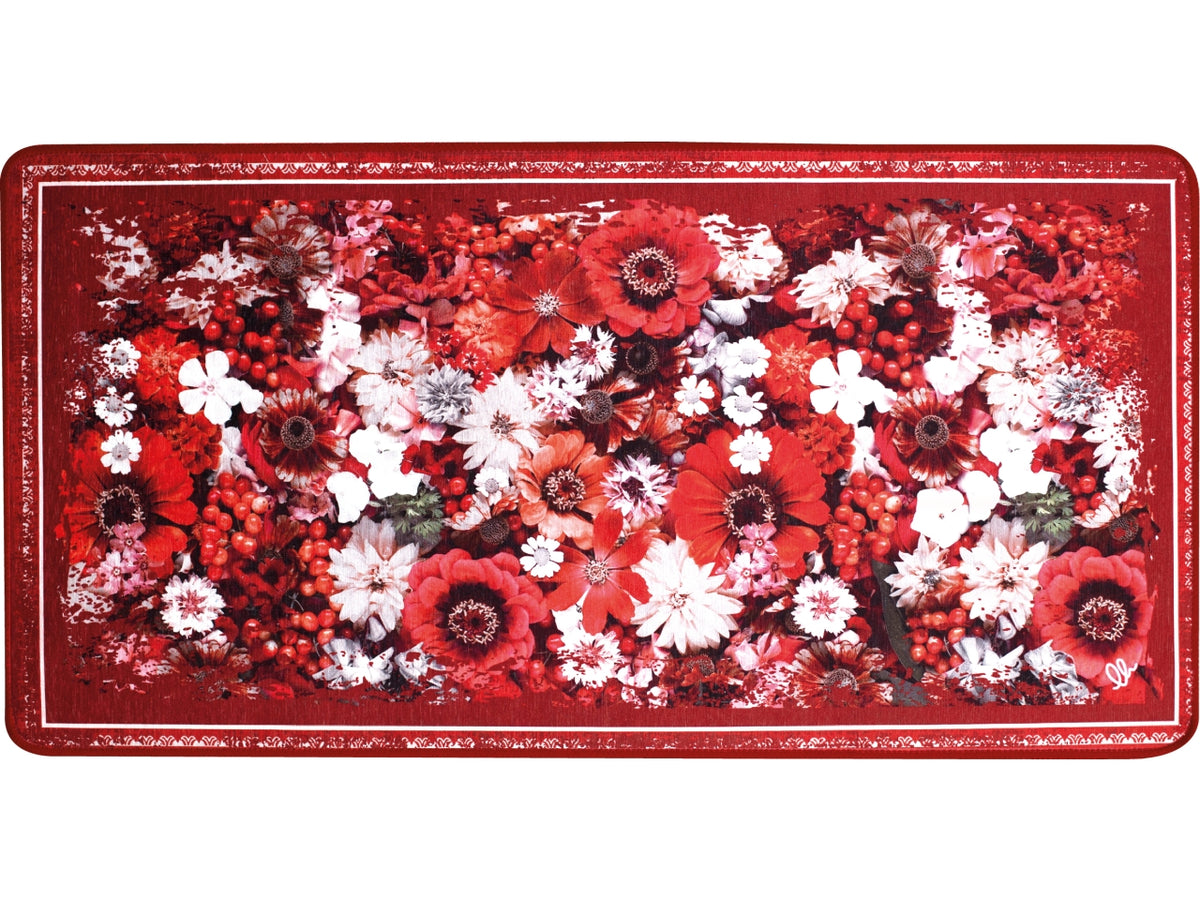 Tappeto cucina multicolor in poliestere stampato in digitale 50x130 cm, Capri - Olivo Tappeti