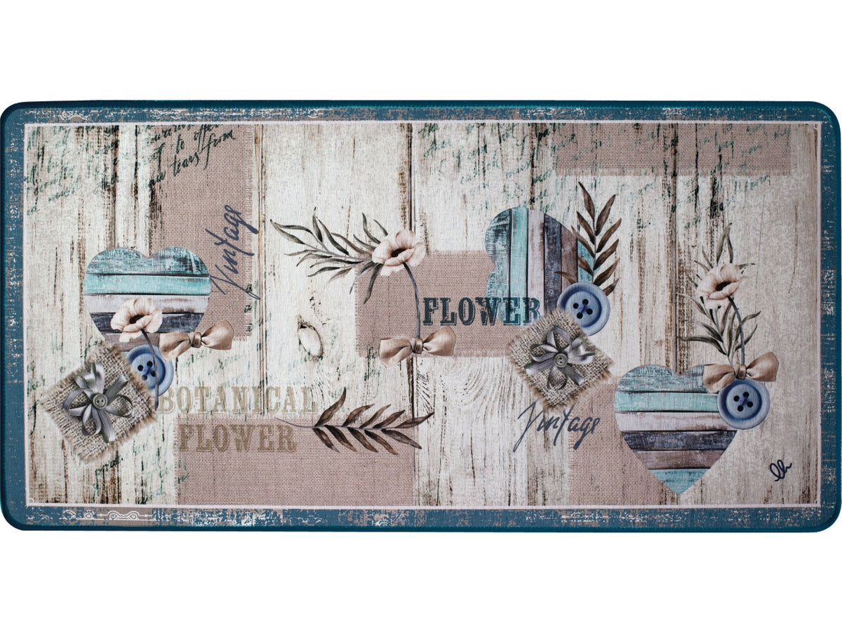 Tappeto multicolor in poliestere stampato in digitale 55x230 cm, Capri - Olivo Tappeti