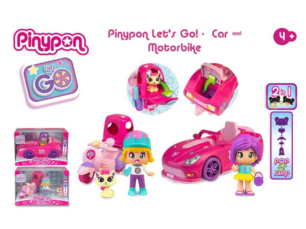 Pinypon let's go car & motorbike