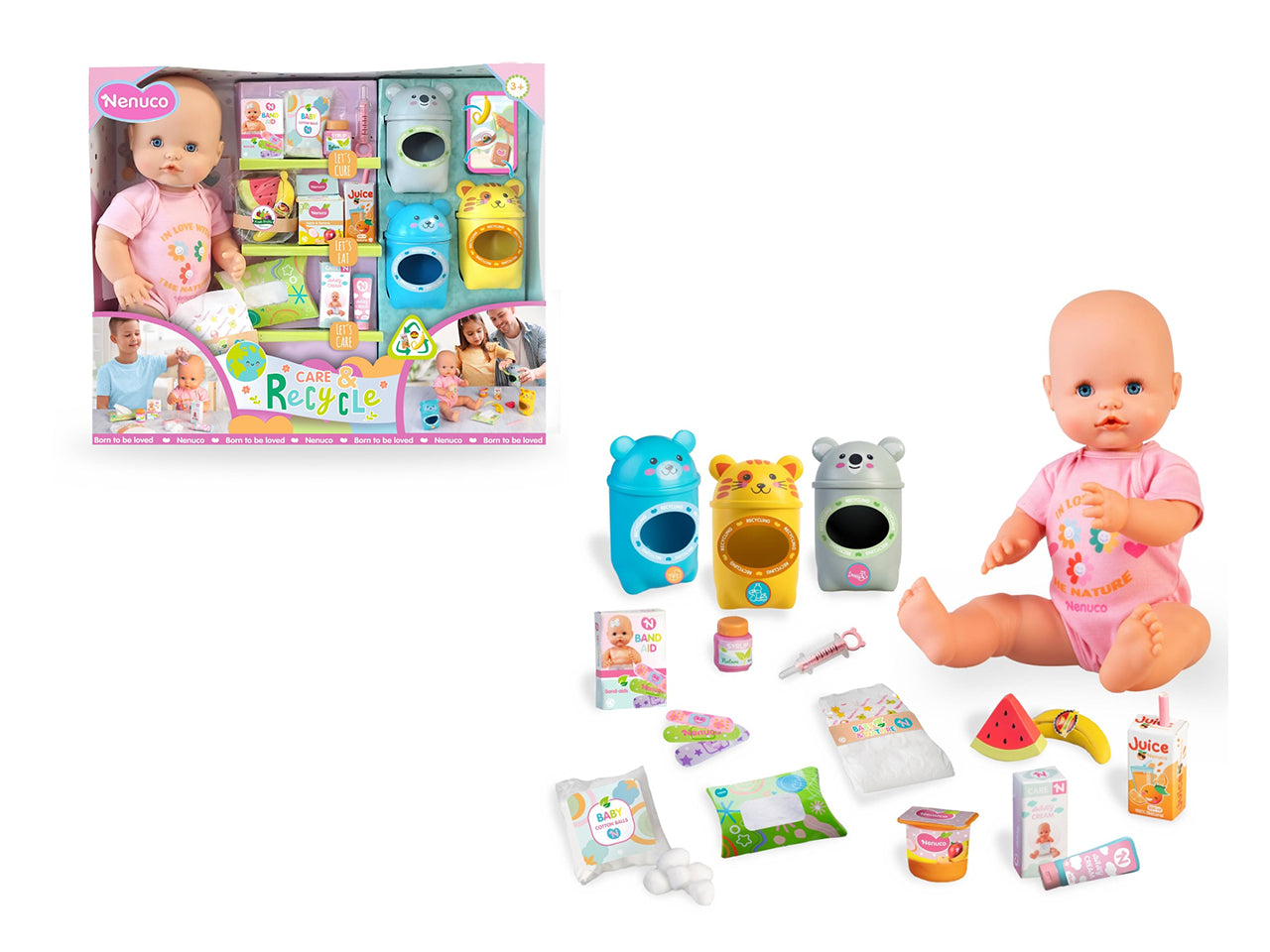 Nenuco Cura e Ricicla - Bambola con Accessori, Multicolor, Età 3+, Famosa $