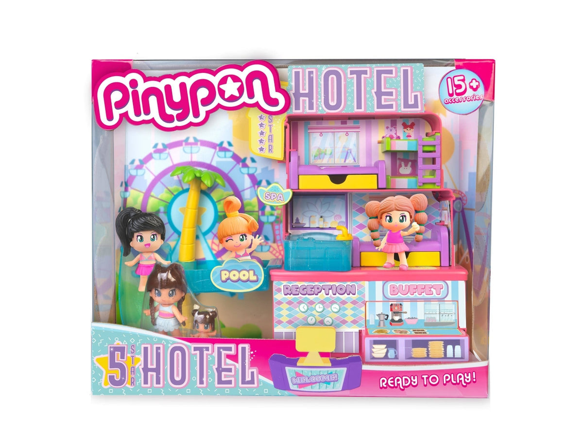Pinypon 5 Star Hotel - Set con Accessori e 2 Personaggi, Multicolor, Età 4+, Famosa $