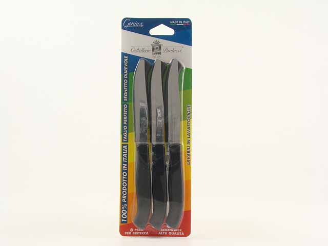 Coltelli bistecca 6 pezzi nero 4804n.11