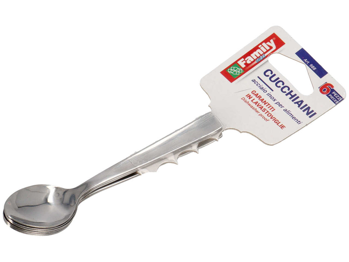 Cucchiaini 6 pezzi inox 988
