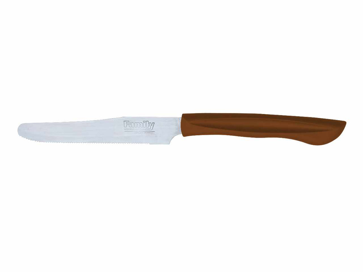 Coltello tavola 6 pezzi marrone 211m.11