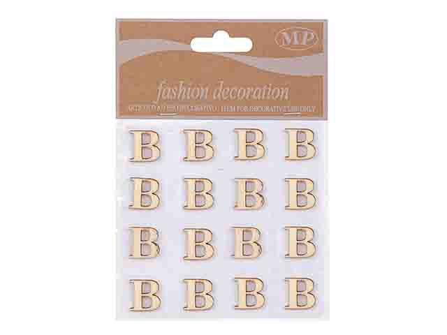 Lettere legno 10mm. 16 pezzi