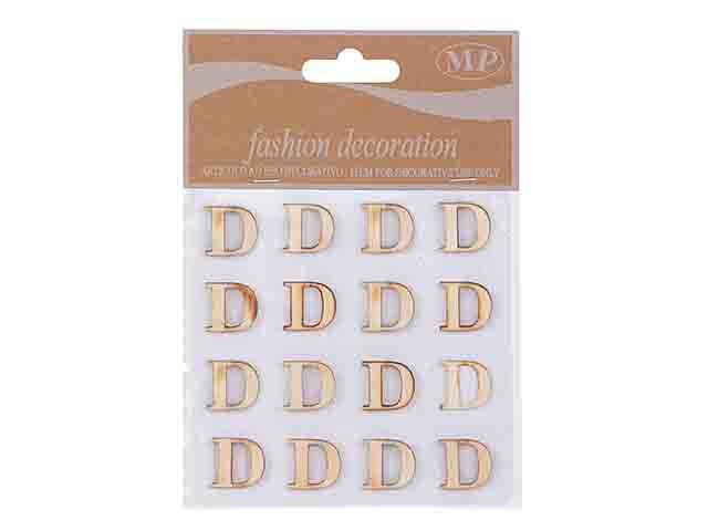 Lettere legno 10mm. 16 pezzi d t067d