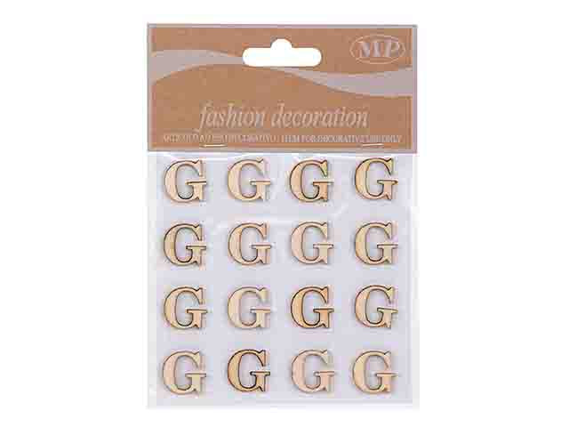 Lettere legno 10mm. 16 pezzi