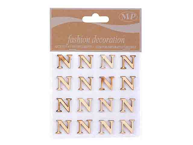 Lettere legno 10mm. 16 pezzi