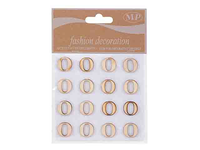Lettere legno 10mm. 16 pezzi