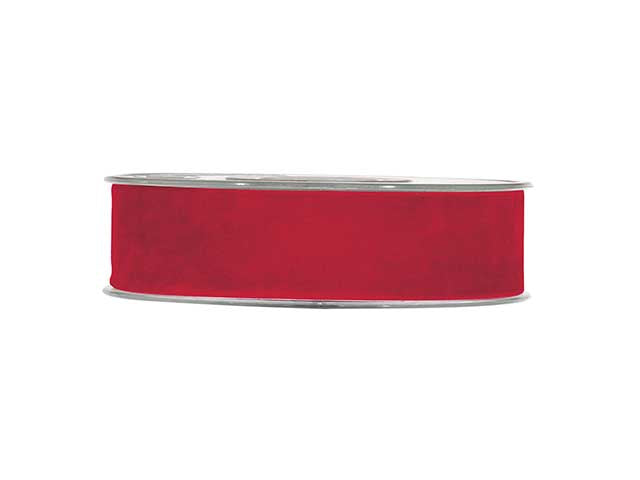 Nastro doppio velluto 2,5cmx7mt rosso