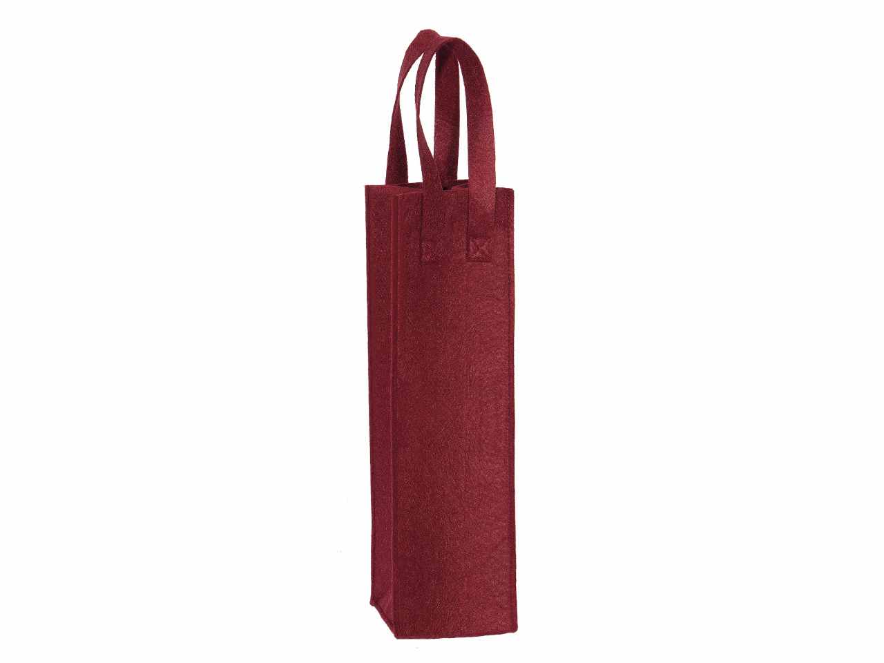 Porta bottiglia in feltro cm9x9xh33 bordeaux