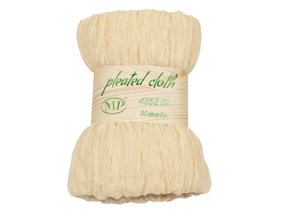 Panno plissettato misura cm90x3mt crema