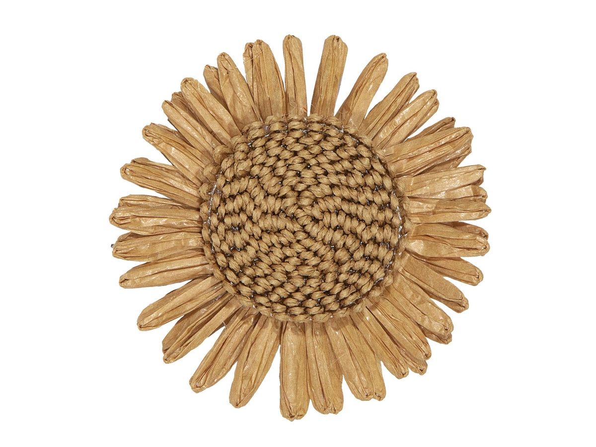 Girasoli con spilla la confezione comprende 6 spille decorative misura d.8,5cm naturale