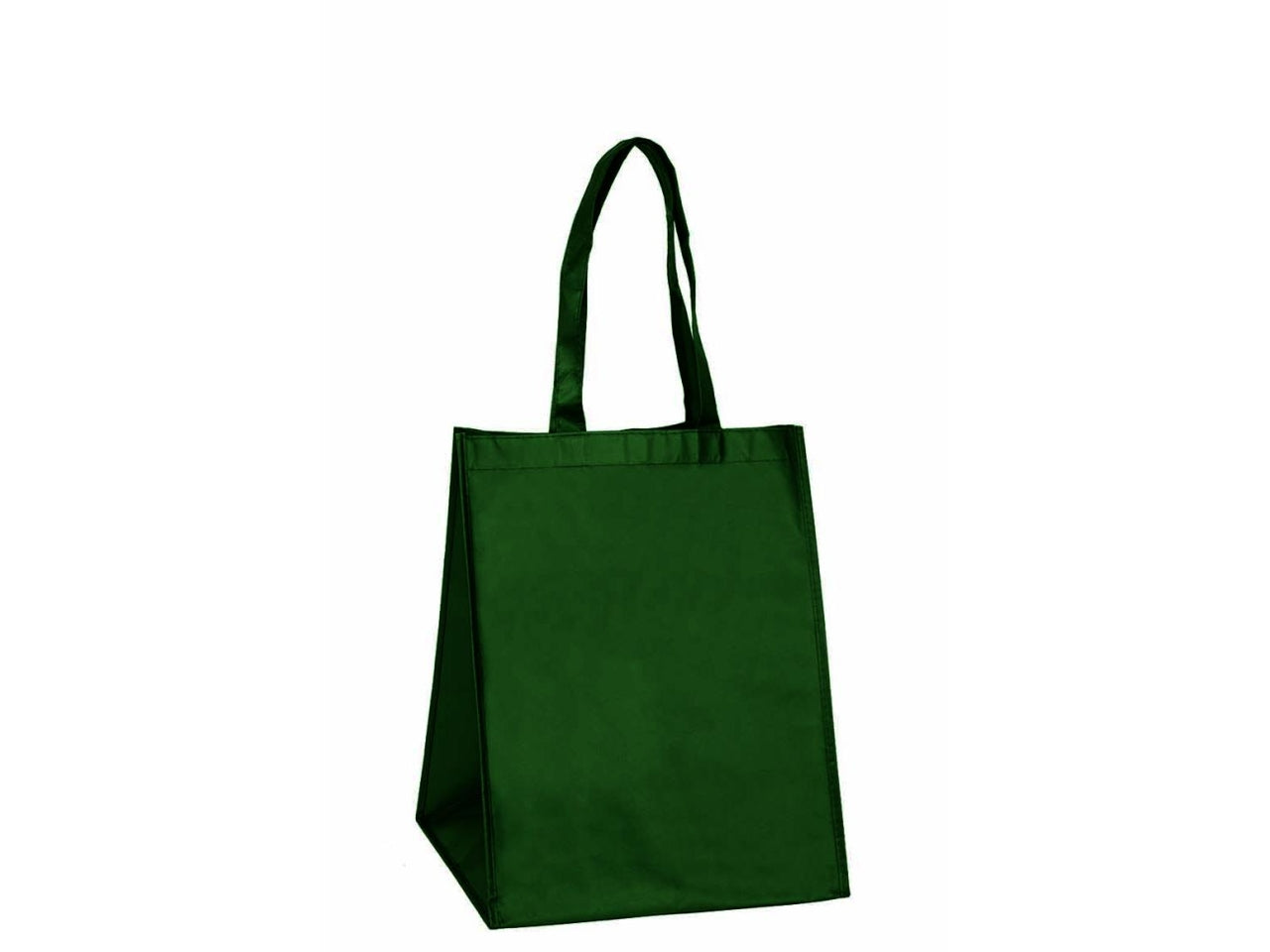 Shopper bag verde scuro in polipropilene con manici a base quadrata 25x25x35cm - Piovaccari