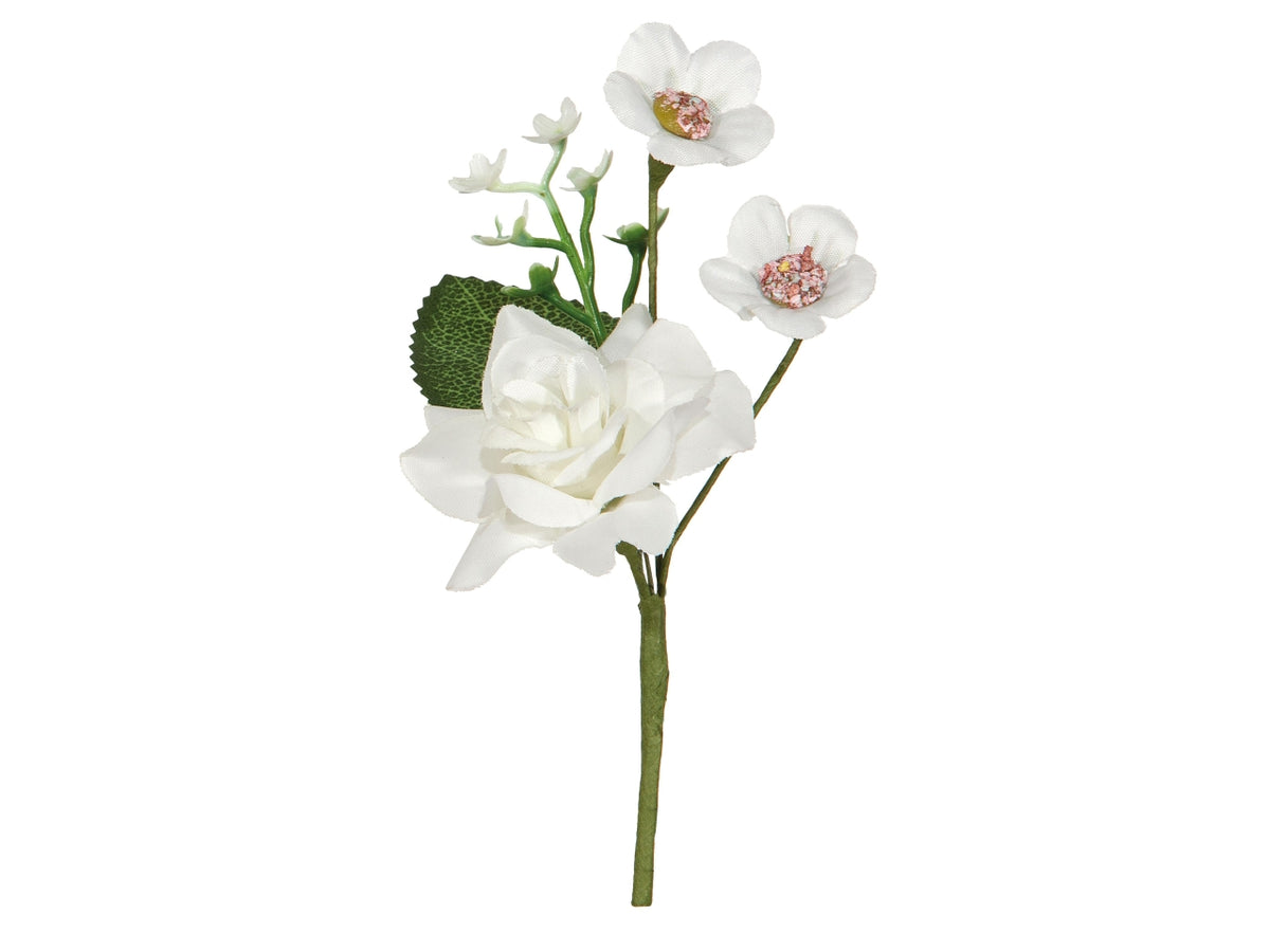 Pick primula h.13cm di colore bianco 12 pezzi