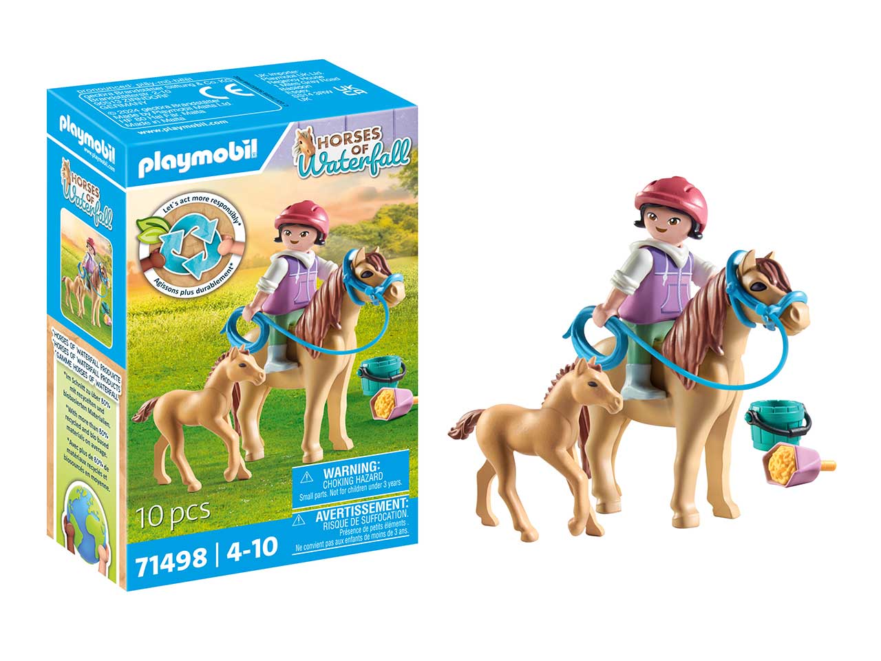Playmobil bambina con pony e puledro