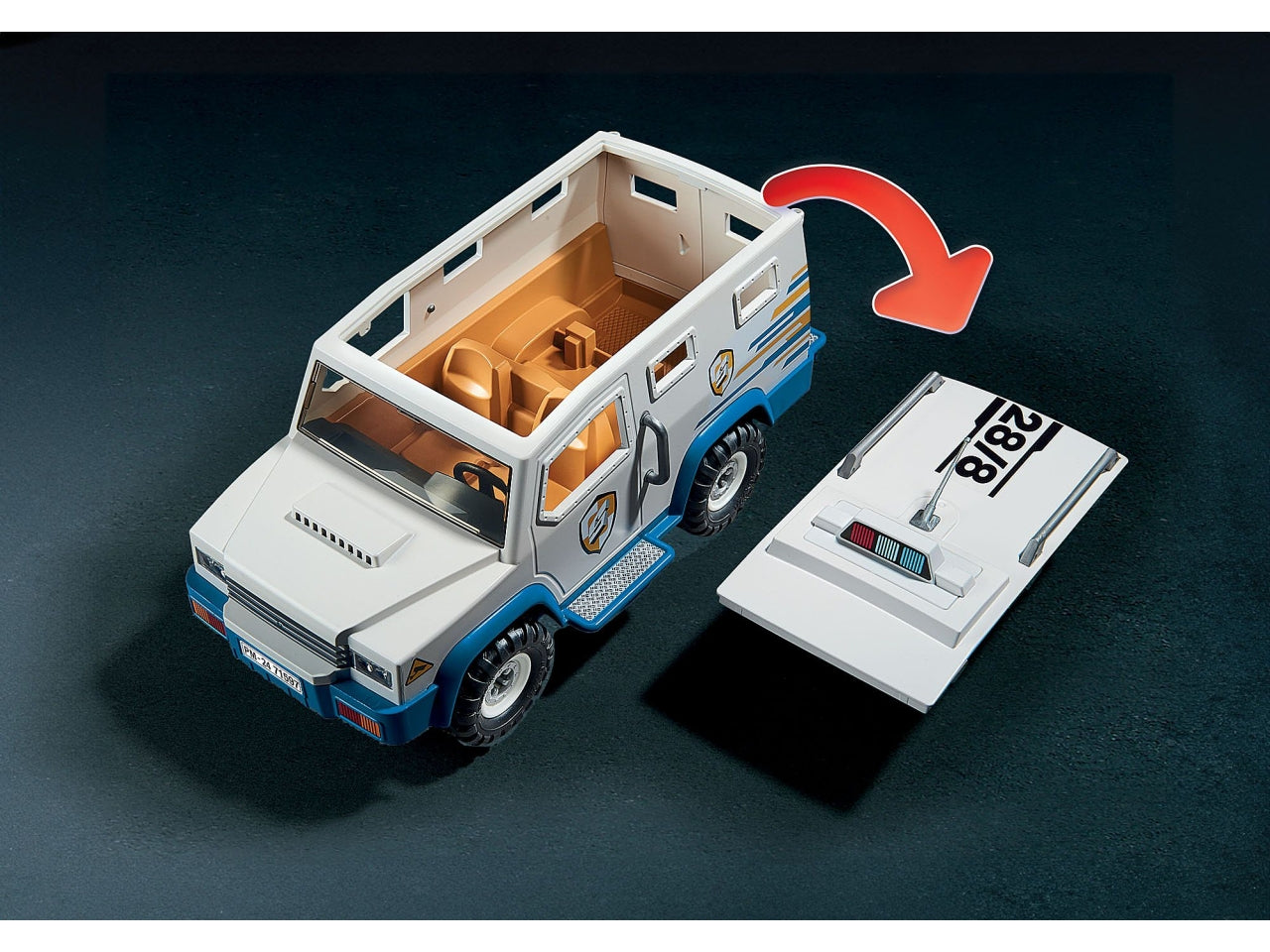 Playmobil Furgone Portavalori, edizione esclusiva per il 50° anniversario, con accessori e personaggi trasformabili, giocattolo per bambini dai 4 anni in su | Playmobil
