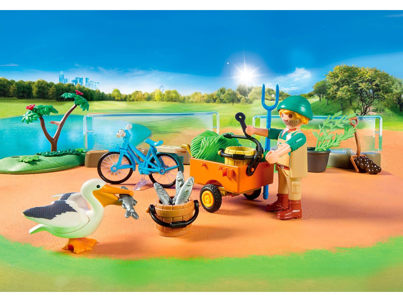 Playmobil Grande Zoo, edizione esclusiva per il 50° anniversario, con habitat flessibili e animali esotici, giocattolo per bambini dai 4 anni in su | Playmobil