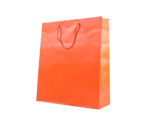 Shopper shopping in carta 157gr.f/p. 36x41+12cm rossa