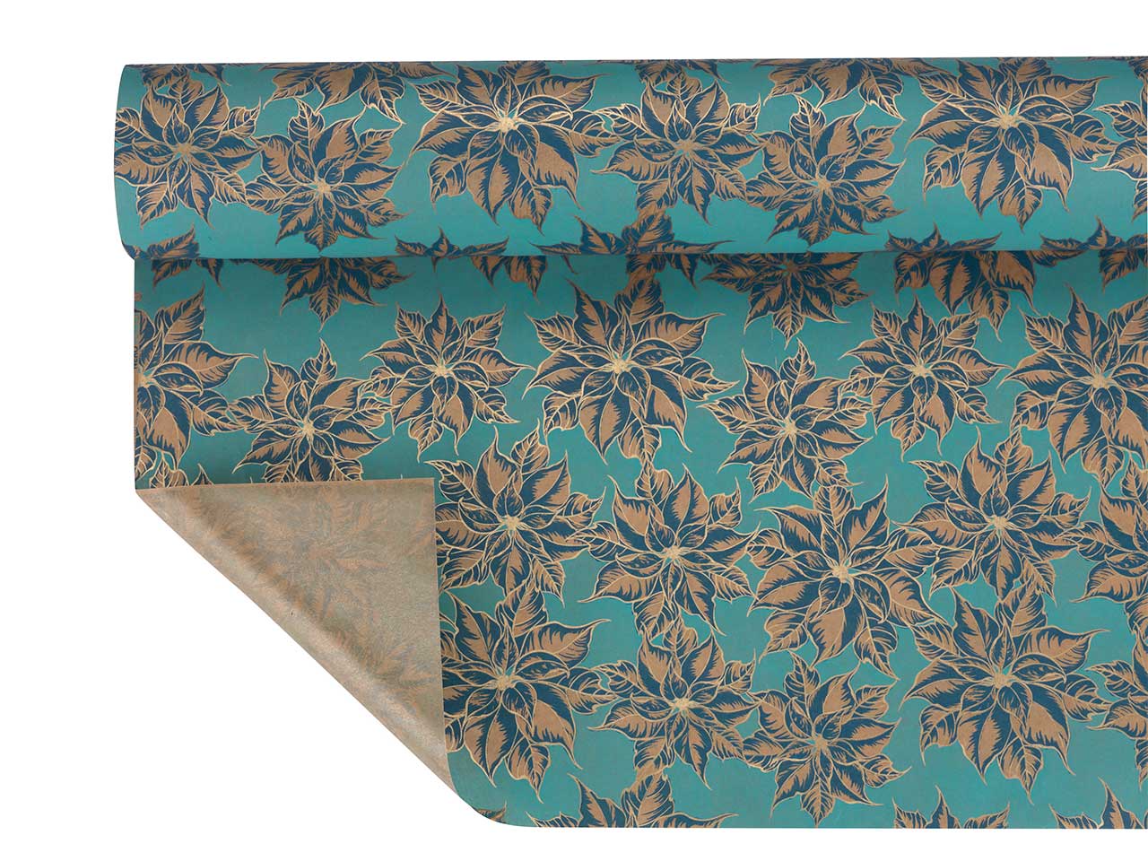 Bobina carta poinsettia 1,00x25mt turchese