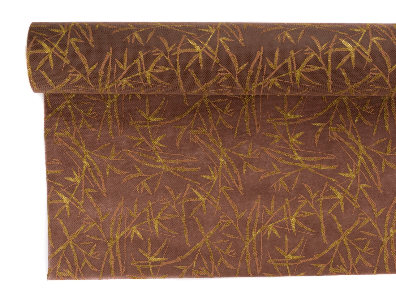 Bobine tnt fondo pieno decorazione bambù etoffe fondo marrone 1,00x9mt