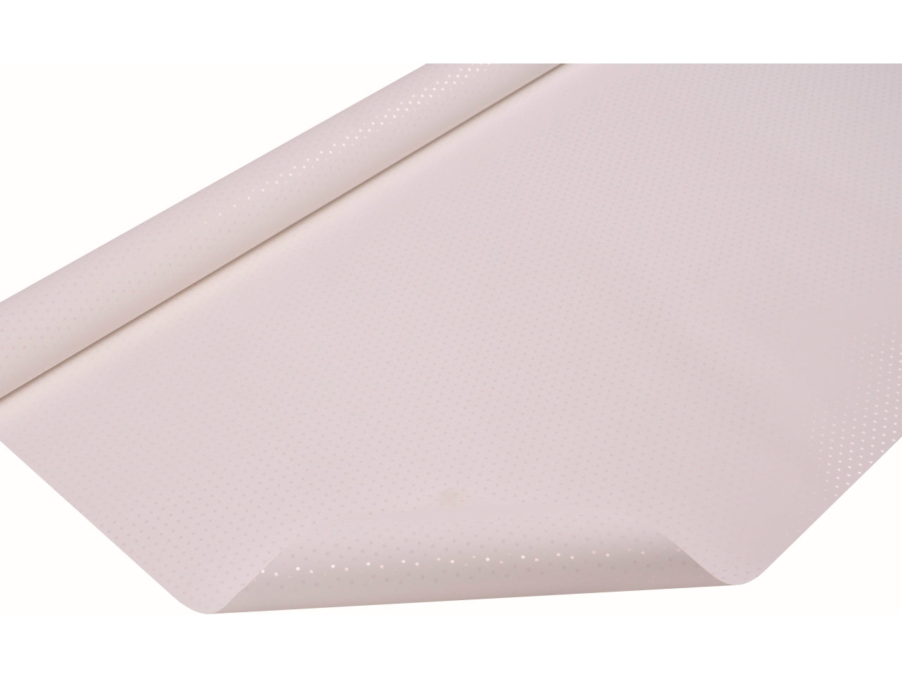 Bobina carta regalo in Polipropilene bianca a pois 1,00x25 mt - Piennepi, Made in Italy