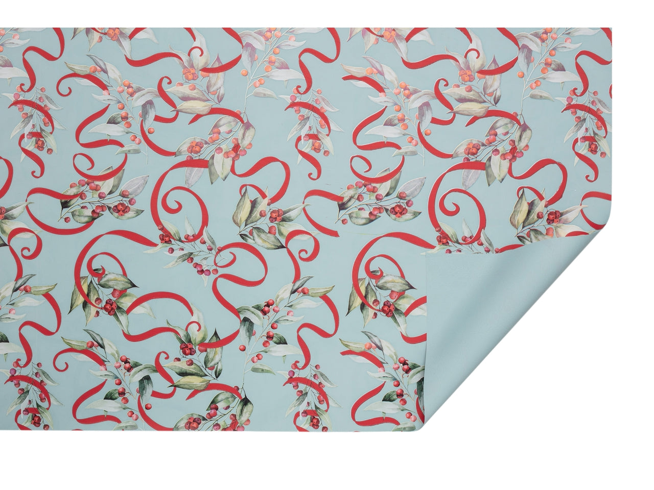 Rotolo carta da regalo floreale polvere in polipropilene 40my, 1x25m - Piennepi
