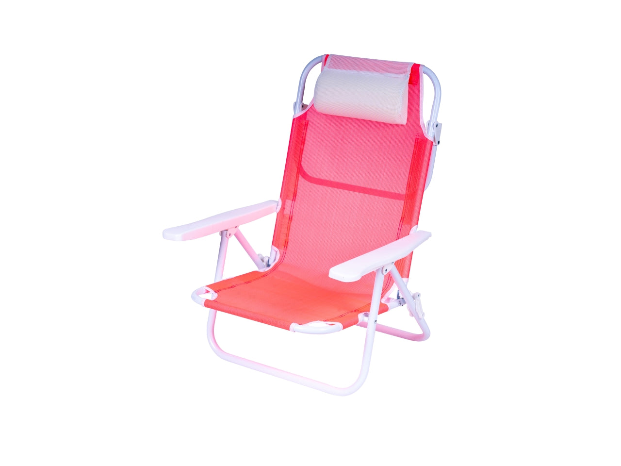Spiaggina real con 5 posizioni in alluminio 22m txt neon fucsia