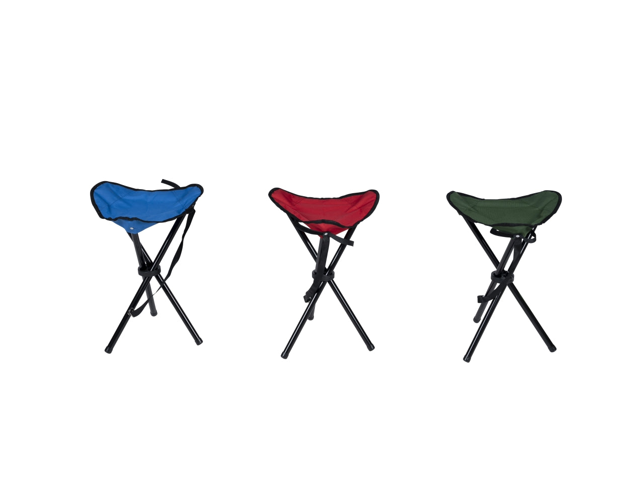 Sgabello pieghevole in acciaio e poliestere in 3 colori assortiti, portata max 120 kg, 31x31x39 cm - Nataluna