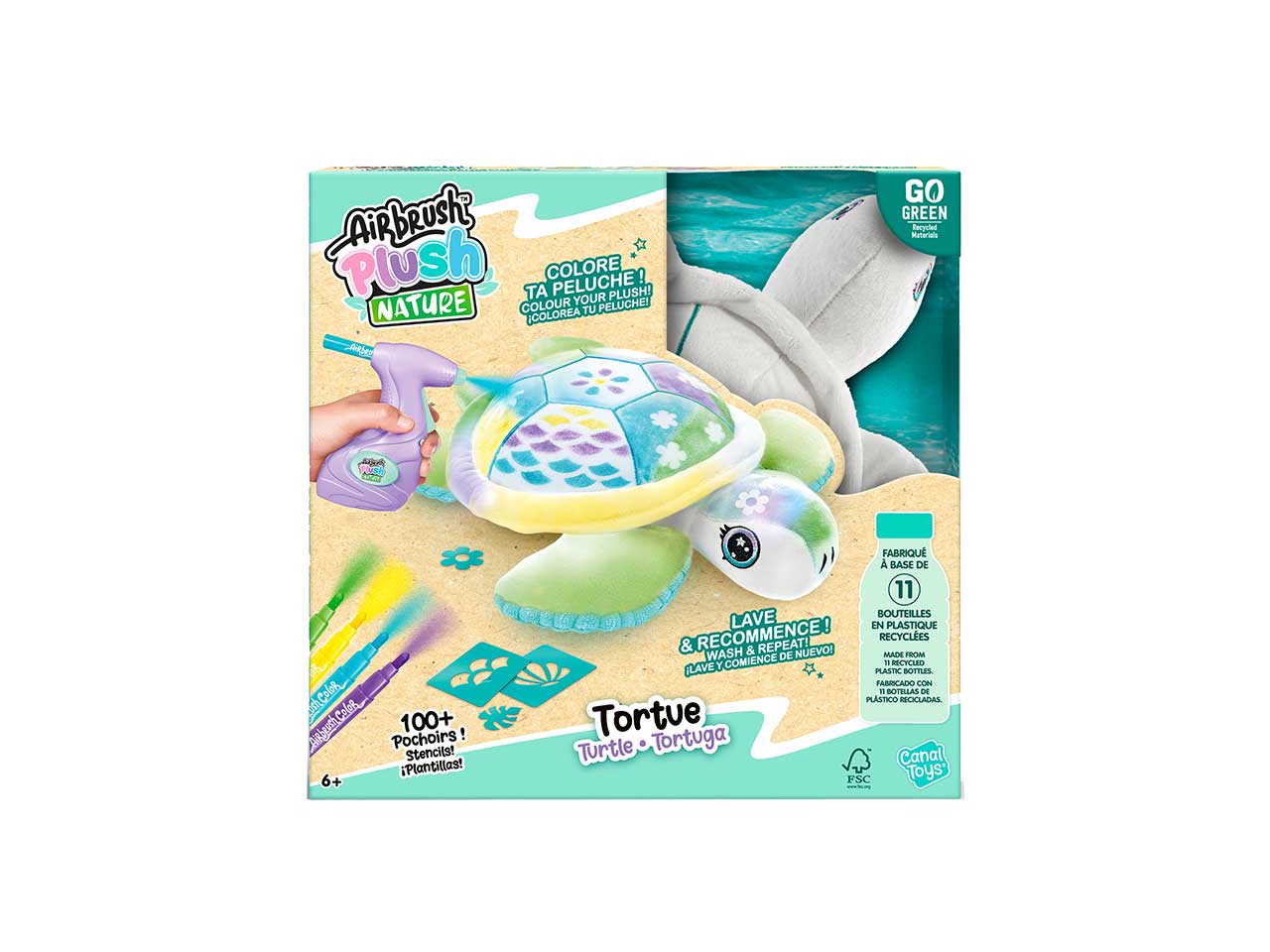 Airbrush plush nature tartaruga