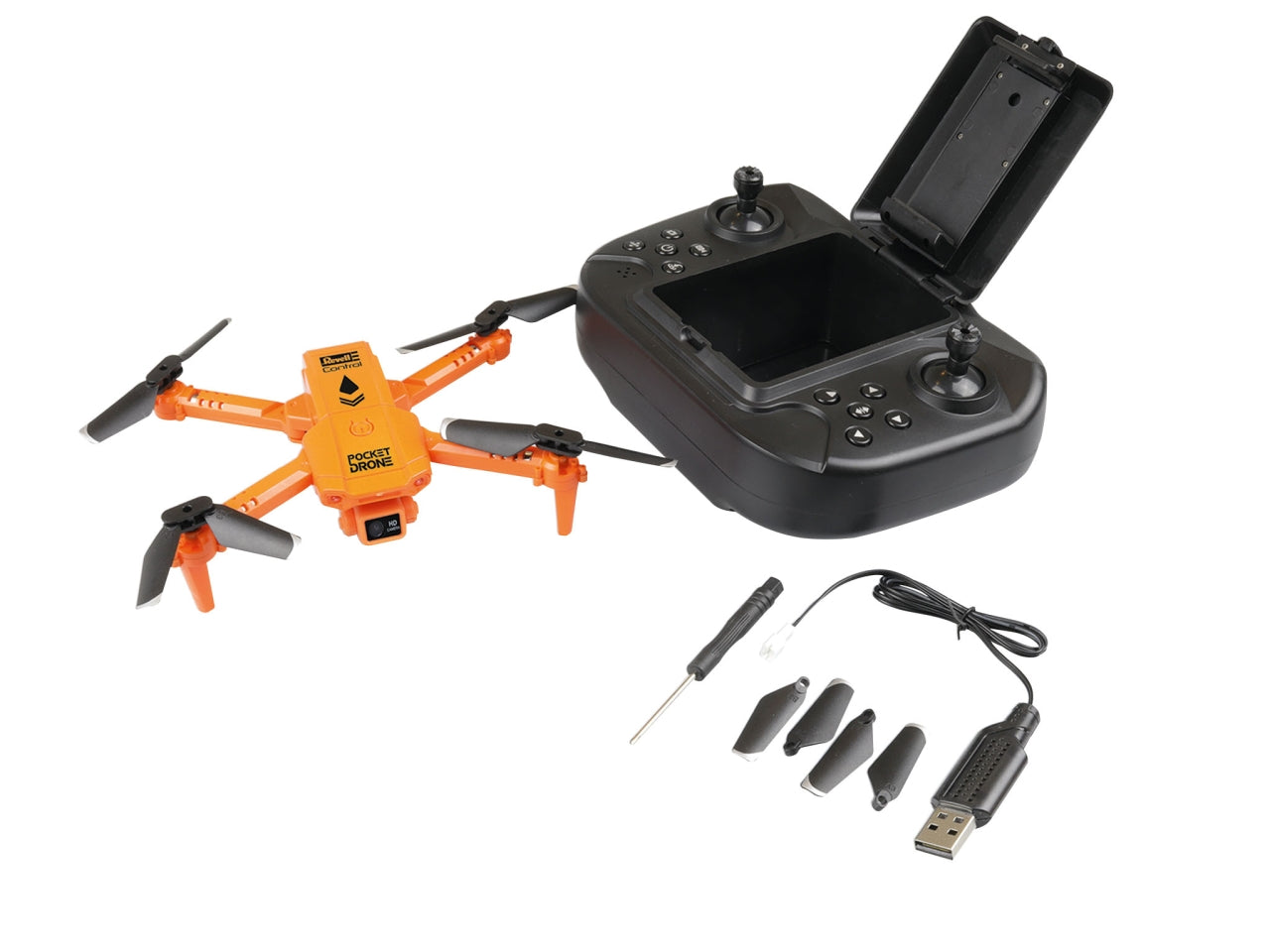 Quadrocopter pocket drone radiocomandato