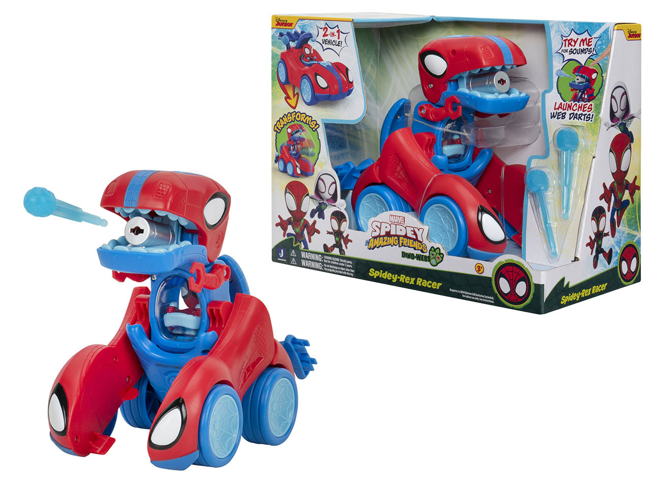 Veicolo transformer Spidey t-rex racer Marvel | Rei Toys