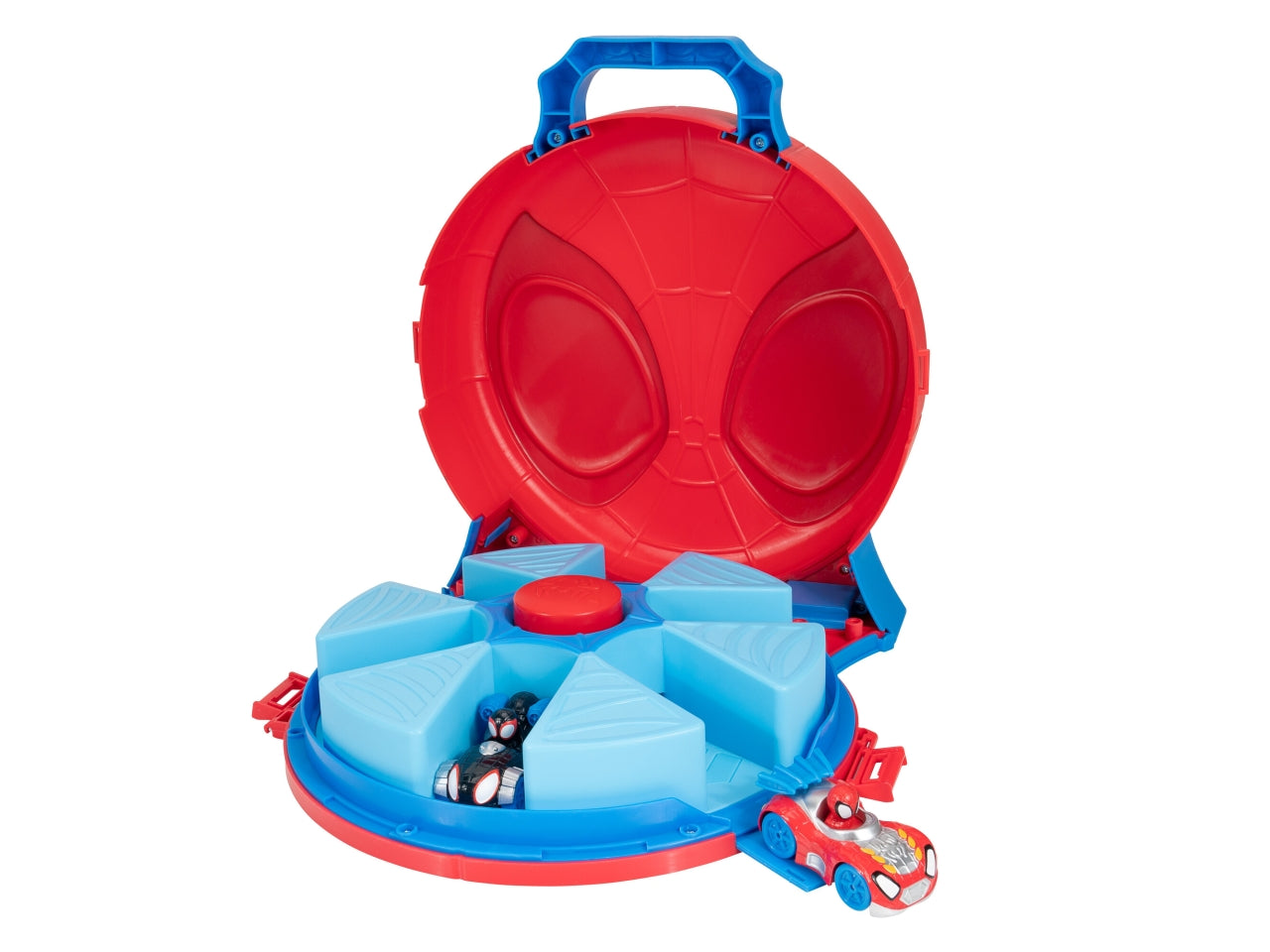 Valigetta Lancia Veicoli Con Due Veicoli Die Cast Spidey Marvel | Rei Toys