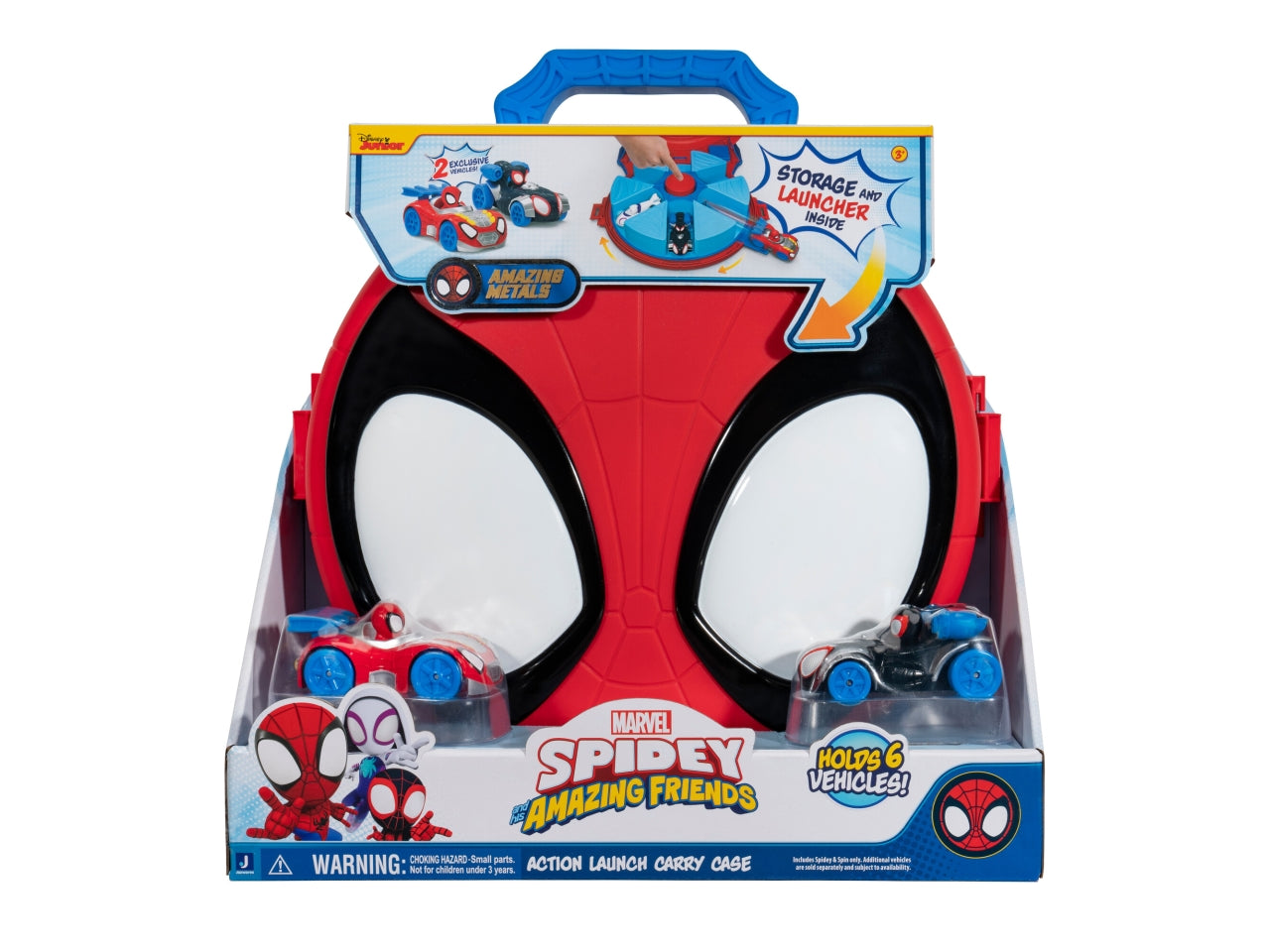 Valigetta Lancia Veicoli Con Due Veicoli Die Cast Spidey Marvel | Rei Toys