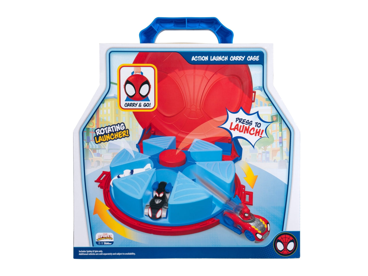 Valigetta Lancia Veicoli Con Due Veicoli Die Cast Spidey Marvel | Rei Toys