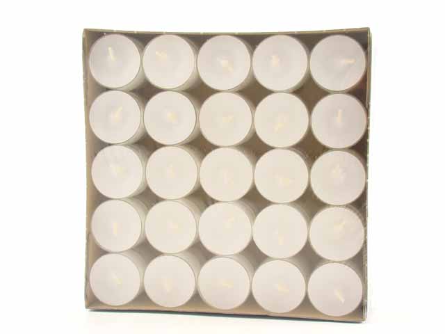 Tea-light trasparente 3,8cm in confezione da 50 pezzi