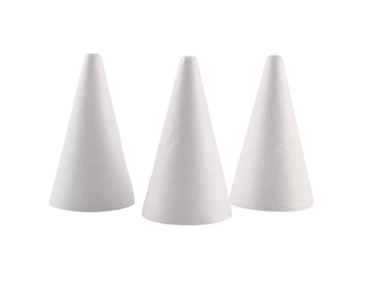 Cono diametro 7cm h12,5 bianche - 11 pezzi