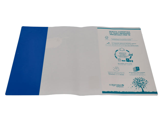 Copertina colorosa green colore blu in carta $