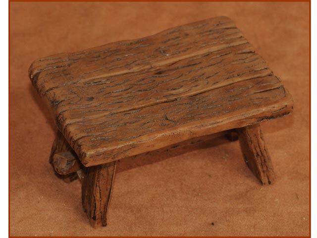 Accessorio per presepe, tavolo resina 8,5x6x4,5 c3051