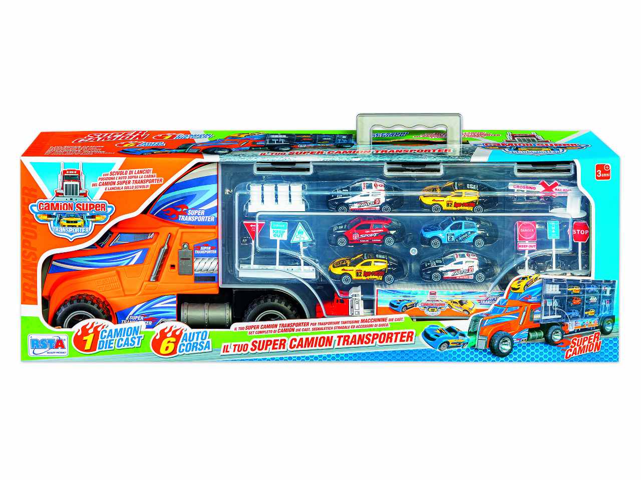Super camion c/6 veicoli die cast 11185