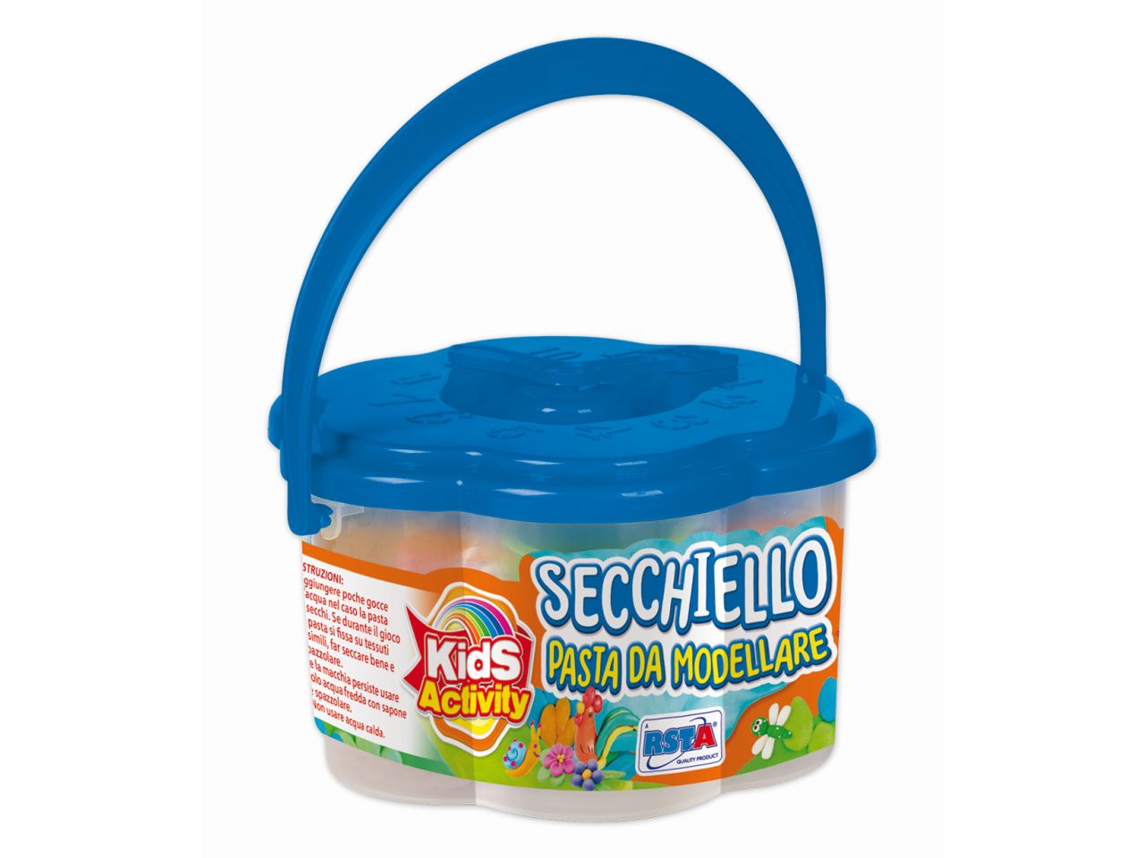 Pasta da modellare in secchiello 125gr 18 colori assortiti