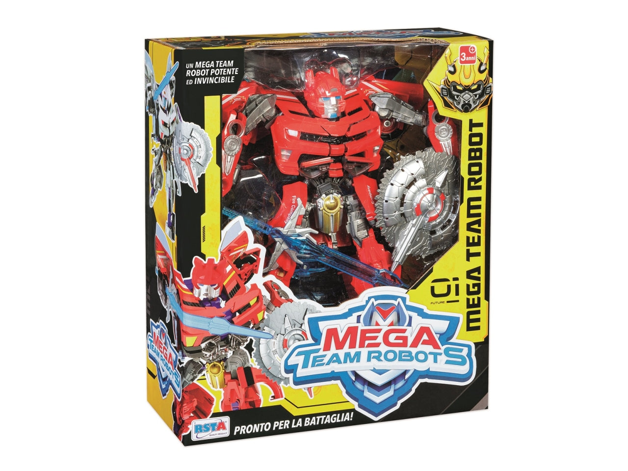 Mega team robot trasformabile grande