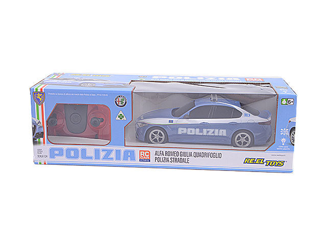 Auto Giulia polizia scala 1:24 radiocomando 2.4 ghz